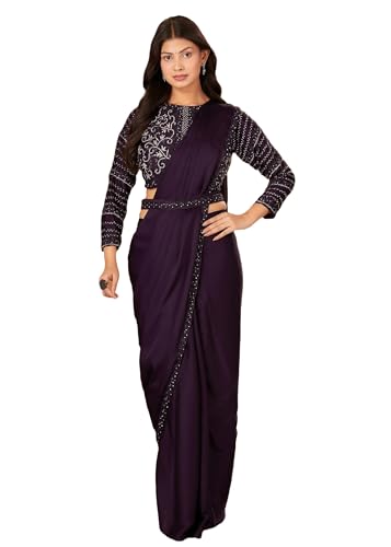 Sari estilo Drep Indian 10984 para deslumbrar en bodas y fiestas nocturnas