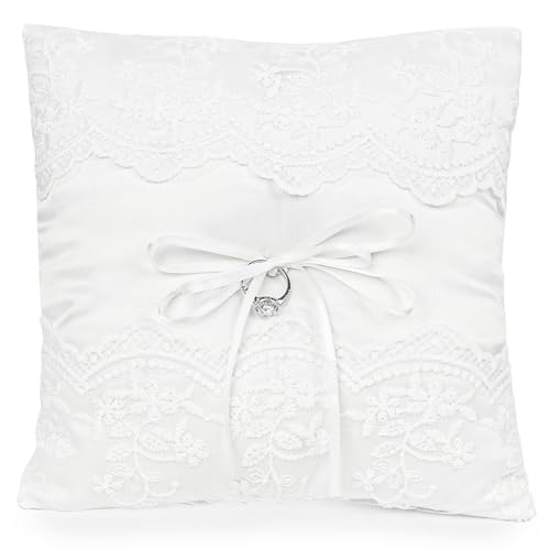 HONEYGIFTS Ring Bearer Pillows Wedding Ring Pillow for Proposal Wedding Ceremony