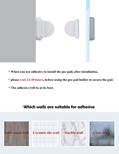 Image of Pee Pad Holder for Dogs Potty Training Pad Magnetic Wall Holder for Leg-Lifting Dogs & Marking in the House Compatible with Any Size of Puppy Pee Pads (White)