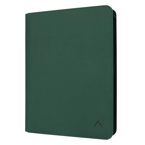 Image of 16 Pocket Card Binder, Fits 1344 Trading Cards Side Loading Ringless Card Album for TCG and Sports Cards -Green