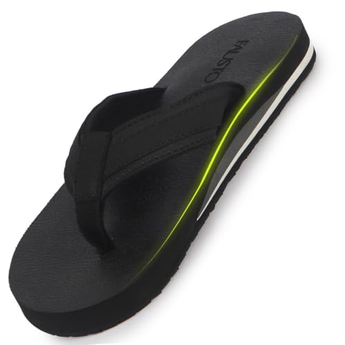 Image of FAUSTO Men Summer Flip Flops with Arch Support | Lightweight EVA Cushioned Ortho Slippers | Anti-Skid Sole | Water Resistant, Travel Friendly, Daily Wear, Indoor Home Use