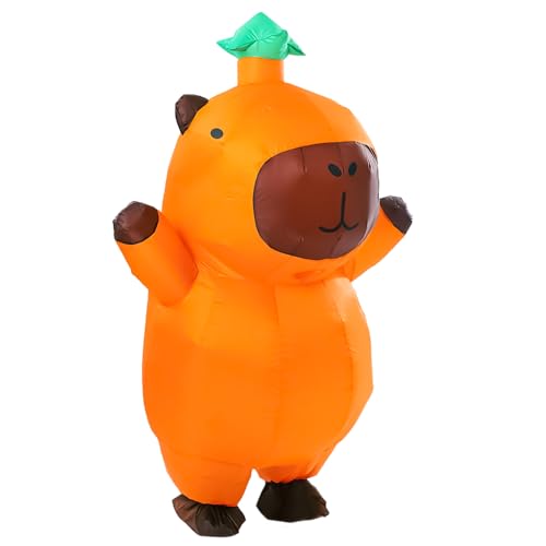 Yeffute Fantasia insuflável de Capybara para adulto, fantasia de Halloween divertida (castanho)