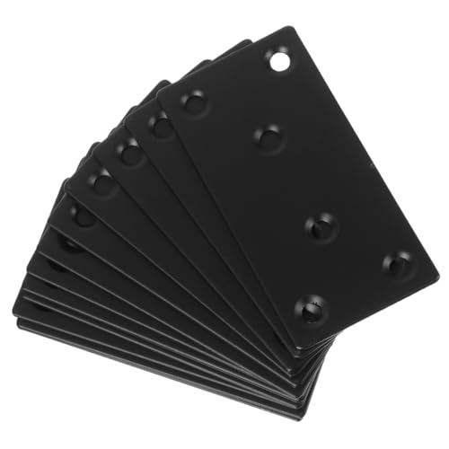 CIYODO 10pcs Metal Brackets for Shelves Flat Brackets for Wood Metal Mounting Plate for Home Decor