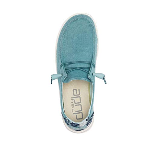 Image of HEYDUDE Women's Wendy Stretch Fleece Loafer Sea Blue