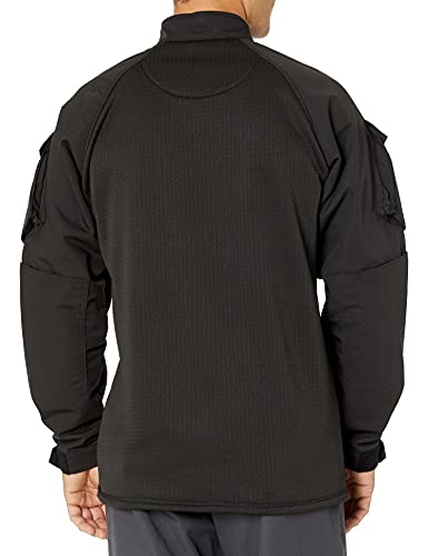 Tru-Spec Men's T.r.u. 1/4 Zip Winter Combat Shirt, Black, Large Long #TOP13