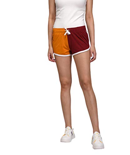 Image of KOTTY Women's Night Shorts(Orange&Maroon,30)