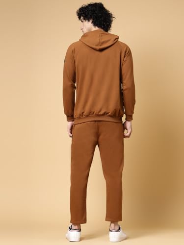 Image of Rigo Cotton Fleece Full Sleeves Oversized Co-ord Set for Men | Printed Hooded Track Suit Set for Men