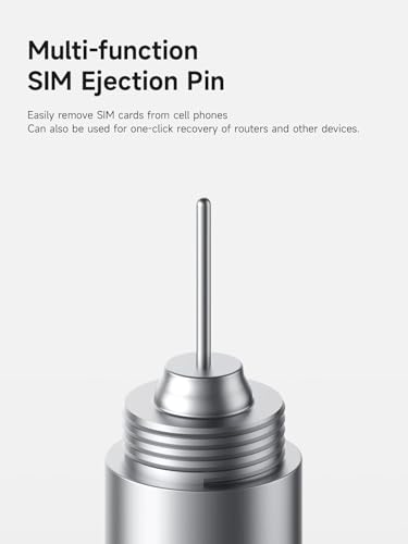 Image of INICIO SIM Card Tray Removal Tool with Cleaning Brush, 2 in 1 EDC Portable Keychain Eject Pins Reset Routers Needle Opener Cleaning Pen for iPhone 17 16 Airpods Pro TWS Earbuds Galaxy S26 S25