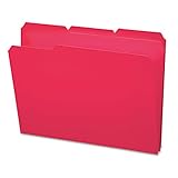 Smead Poly File Folder, 1/3-Cut- Tab Letter Size, Red, 24 per Box (10501)
