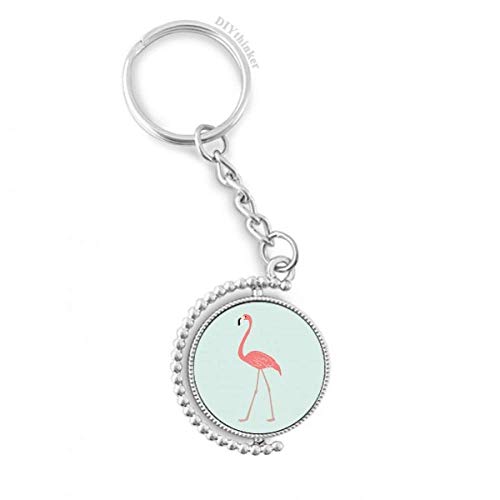 Porte-clés rotatif flamingo idée cadeau originale et utile
