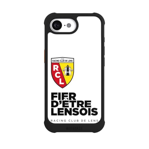 Coque iPhone 16e MagSafe RCL Racing Club de Lens noire NIVOmax idéale au stade et au bureau