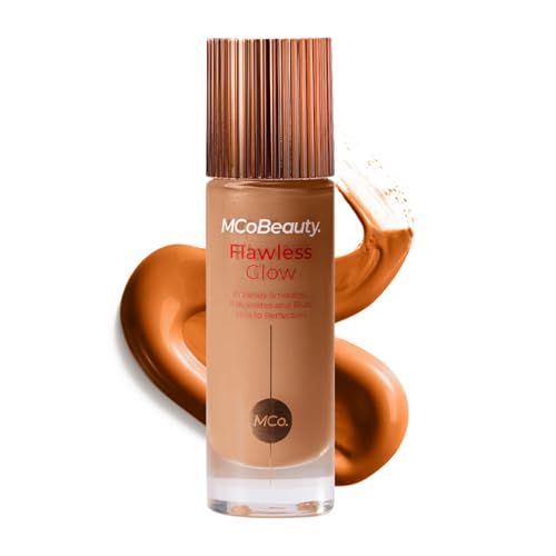 MCoBeauty Flawless Glow Luminous Skin Filter - 6 Medium Dark - 4-in-1 Luminous Primer, Foundation Booster & Liquid Highlighter with Squalane - Radiant Glow Complexion Perfector Face Makeup