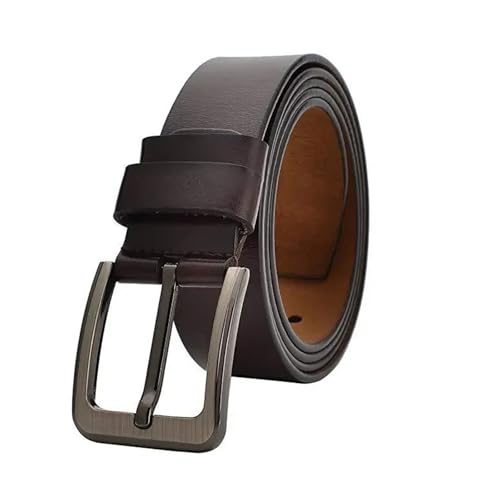2025 Genuine Leather Belt Men Large Size Luxury Designer Belts Split Leather Waist Belt(140cm,Coffee)