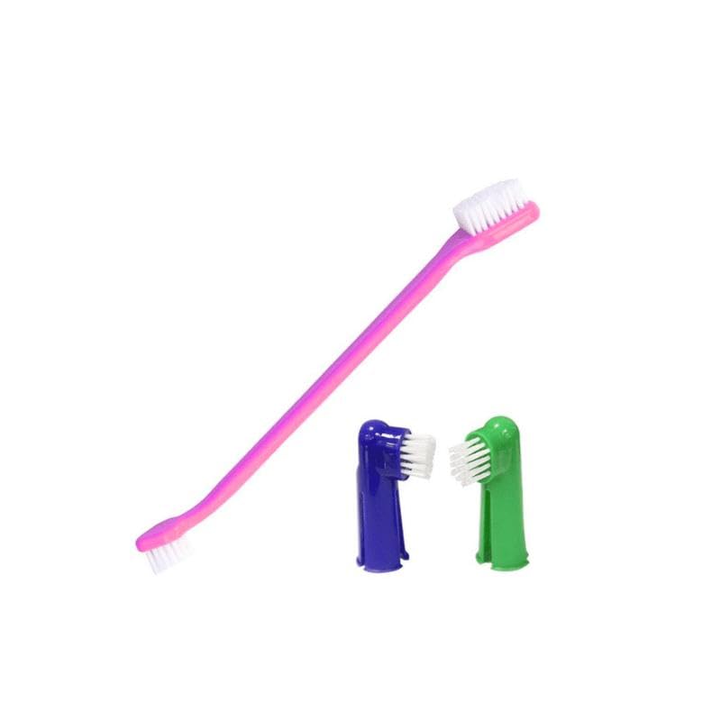 Misu Pet Toothbrush with Attachment – 360° Finger Toothbrush Set for Dogs & Cats – Soft Silicone Bristles & Long Handle for Easy Oral Cleaning Pink-image-28