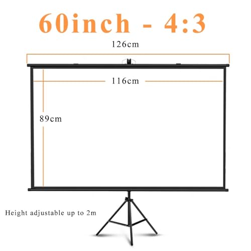 Pantalla de proyección portátil 60'' con trípode 4:3 miniatura 2