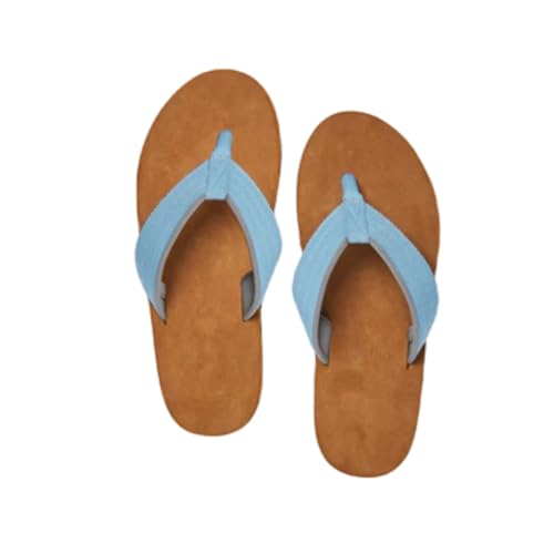 Image of Hari Mari- Scouts- Men's Nubuck Leather Flip Flops With Nylon Webbing Strap- No Break Ins, Firm Arch Support, and Beveled Edge to Reduce Tripping