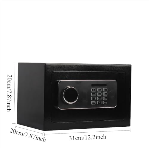 Coffre-fort de sécurité anti-effraction en acier noir à code électronique pour objets précieux