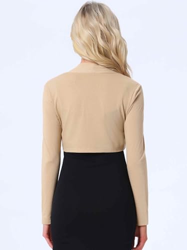 Image of Allegra K Elegant Shrugs for Women Long Sleeve Open Front Bolero Shrug