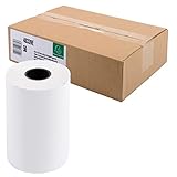 Exacompta - Réf. 40339E - Carton de 50 bobines pour tickets de carte bancaire 57x40 mm - 1 pli thermique 55g/m2 sans BPA. - Métrage (+ ou - 2m) : 18 m