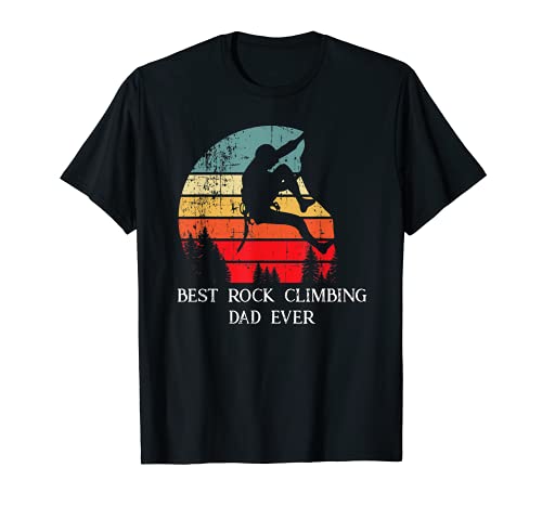 Meilleur papa d'escalade jamais cool Vintage Rock Climbing T-Shirt
