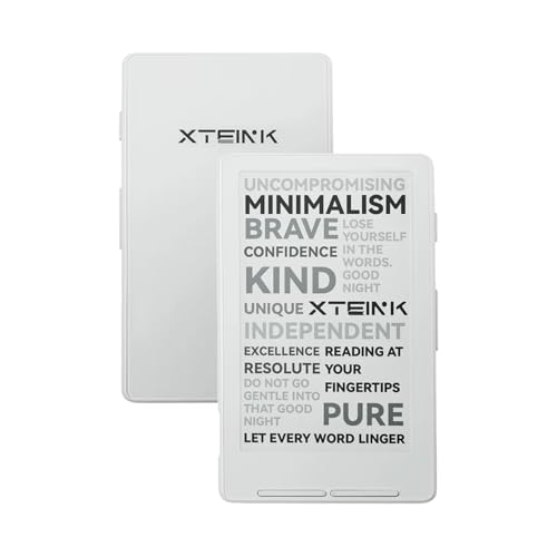 XTEINK X4 E-Book Reader, 4.3' Portable Pocket E-Ink eReader with Physical Page-Turn Buttons, Ultra-Thin 0.23 inch&2.72 oz, Magnetic-Ready Design,Distraction-Free Reading, 16GB Storage, Frost White