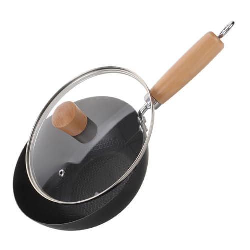 Wok de Hierro Fundido Garneck 24 cm con Tapa y Mango de Madera miniatura 1