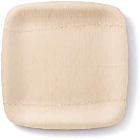 Square Bamboo Plates 8 Pack