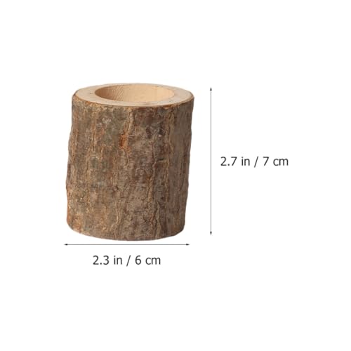 Porte-bougie réutilisable de branche en bois naturel pour centre de table - 3