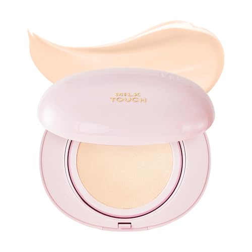 milktouch Milky Glow Cushion Foundation for REAL Glass Skin - NO Oxidation, Radiant Finish, Long-Lasting, Non-Creasing - Glutathione & Vitamin Complex Hydrating Skincare Benefits (15N Fair Ivory)