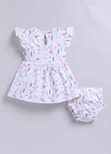 Image of Smart Baby Cotton Frock Set for Baby Girls - Soft Interlock Cotton
