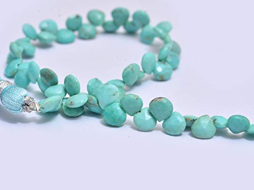 Turquoise de l'Arizona perles briolette coeur pierres semi-précieuses facettes 5-6mm