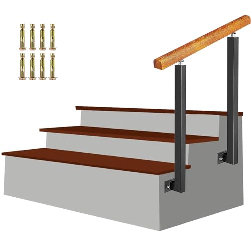 Pasamanos de madera para 2 o 3 escalones que elimina la inestabilidad 2