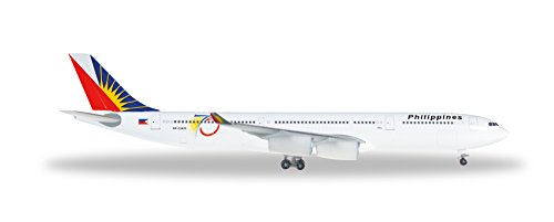 Preisvergleich Produktbild Herpa 529341 - Philippine Airlines Airbus A340-300 75th Anniversary, Fahrzeug