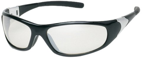 Liberty Glove & Safety 1726T ProVizGard Cyclone Protective Eyewear with Rubber Temple Tips, Indoor/Outdoor Lens, Black Frame (Case of 12 Pairs)