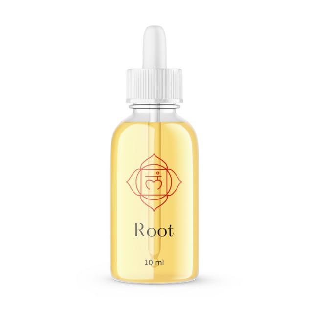 Root Chakra Facial Serum Essential Oil Blend, Natural & Organic Moisturizing Serum for Face with Sunflower, Argan, Apricot, Rosemary, Lavender Oils for Spiritual Journey, Peace, Deeper Connection