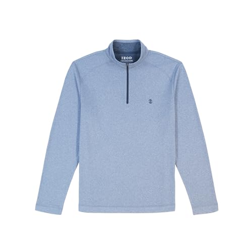 IZOD Men's Quarter Zip Microfleece Long Sleeve Shirt4