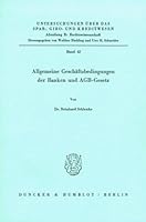 Allgemeine Geschaftsbedingungen Der Banken Und Agb-Gesetz 3428056701 Book Cover