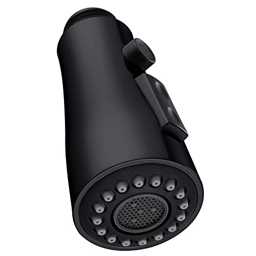 Image of Angle Simple Kitchen Sink Sprayer, G 1 /2 or 13 /16 Inch Male Thread Connector, Tested to NSF /ANSI /CAN 61 & 372, Faucet Head Replacement, Stream Spray and Pause Mode, Matte Black