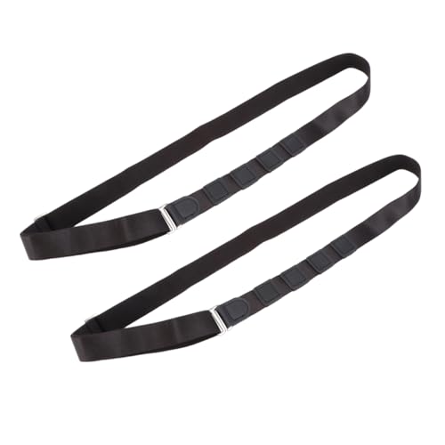 BESTYASH 2pcs Elastic Shirt Stay Belts for Men Adjustable Shirt Holder Prevent Crease Fashion Suspenders