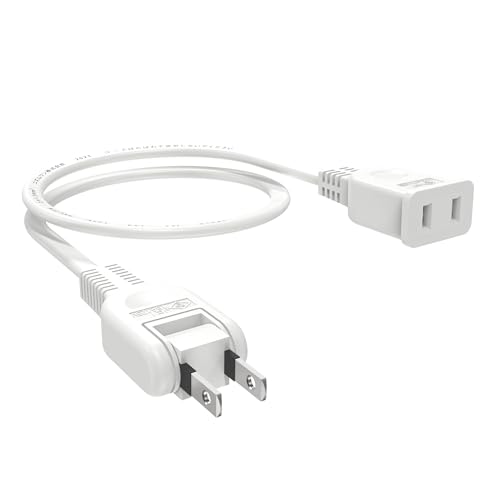 ＡＣアダプタ用電源延長コード 延長コード 差し込みフリー 抜け止め 耐熱 1個口 収納 電源増設 トラッキング防止 屋内 延長線 OAタップ メスオス 配線しやすい すっきり接続 自由配線 タコ足配線 延長ケーブル (0.5ｍ 1本セット ホワイト)