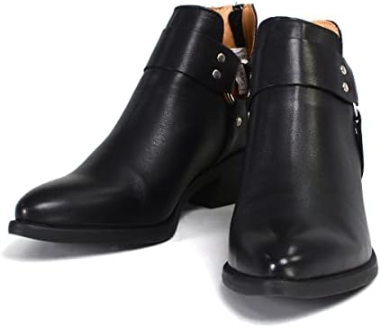 Milwaukee Performance Leather MBL9443 Women's 'Sleek' Black Leather Harness Ring Shoe - 9 | Image 2