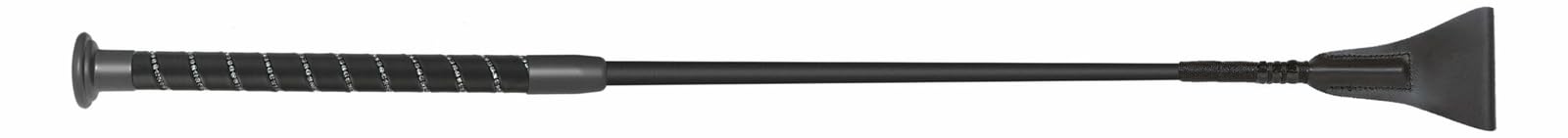 Stick de dressage Fleck Bâton Silk Touch Crystal 60 cm graphite