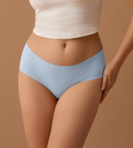 Image of SHARICCA Womens Seamless Underwear Nuage No Show Hipster Panties 5 Pack