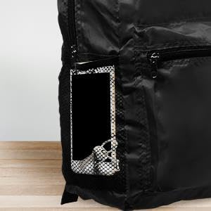Image of DISCOUNT PROMOS Custom Simple Functional Backpacks Set of 1, Personalized Text, Logo, Picture - Water Resistant, Lightweight - Black