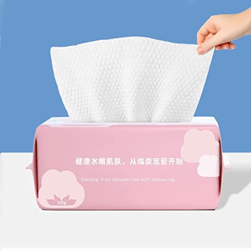 McMola Disposable Face Towel Face Cloths for Washing Soft Cotton Dry Wipes Facial Cloths Towelettes for Washing and Drying 100 Count Facial Tissue for Cleansing Skincare and Makeup Remover