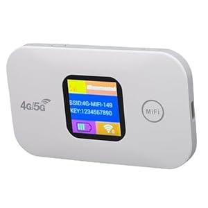 Tragbarer 4G/5G WiFi 6 Router, 300 Mbit/s Mobiler Hotspot mit LED-Display | Kompatibel mit Allen Deutschen Netzen (O2, Vodafone, Telekom) | Plug & Play für Reise, Auto & Home-Office (Weiß)