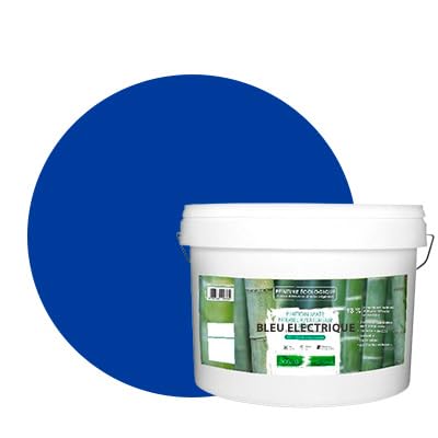 Foto di BOX DECO COULEURS Pittura naturale ecologica per interni esterni aspetto opaco Natura - 10L /130 m² [Classe energetica A+], Blu Elettrico