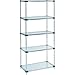 Nexel Galvanized Steel, 5 Tier, Solid Shelving Starter Unit, 24"Wx18"Dx63"H