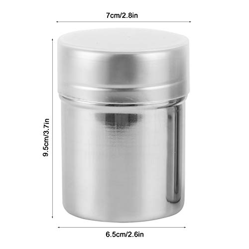 Irfora Stainless Steel Powder Dredger, Mesh Powder Shaker for Chocolate, Coffee, Salt, with Cover, Kitchen Baking Cooking (L) - Image 9