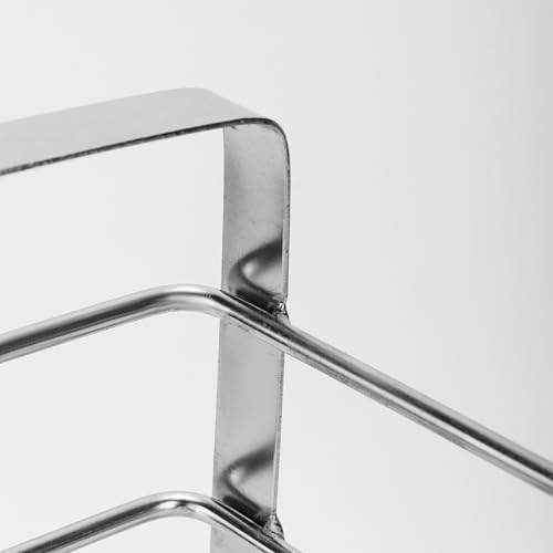 Image of TechSrmaji 2 Tier Stainless Steel Kitchen Rack | Multipurpose Storage Shelf for Kitchen & Bathroom | Rust Proof Dish Rack, Spice Organizer, Bathroom Shelf (Silver)
